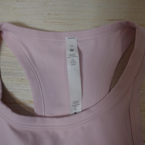 Lululemon Align™ Waist-Length Racerback Tank Top Pink Oilers Logo Size 12 - Picture 2 of 4